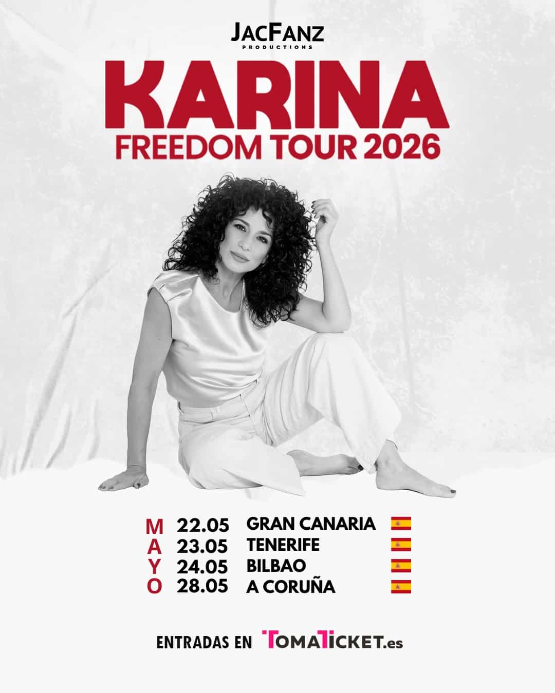 Karina regresa a España con Freedom Tour 2026: una primavera de recuerdos, canciones y libertad