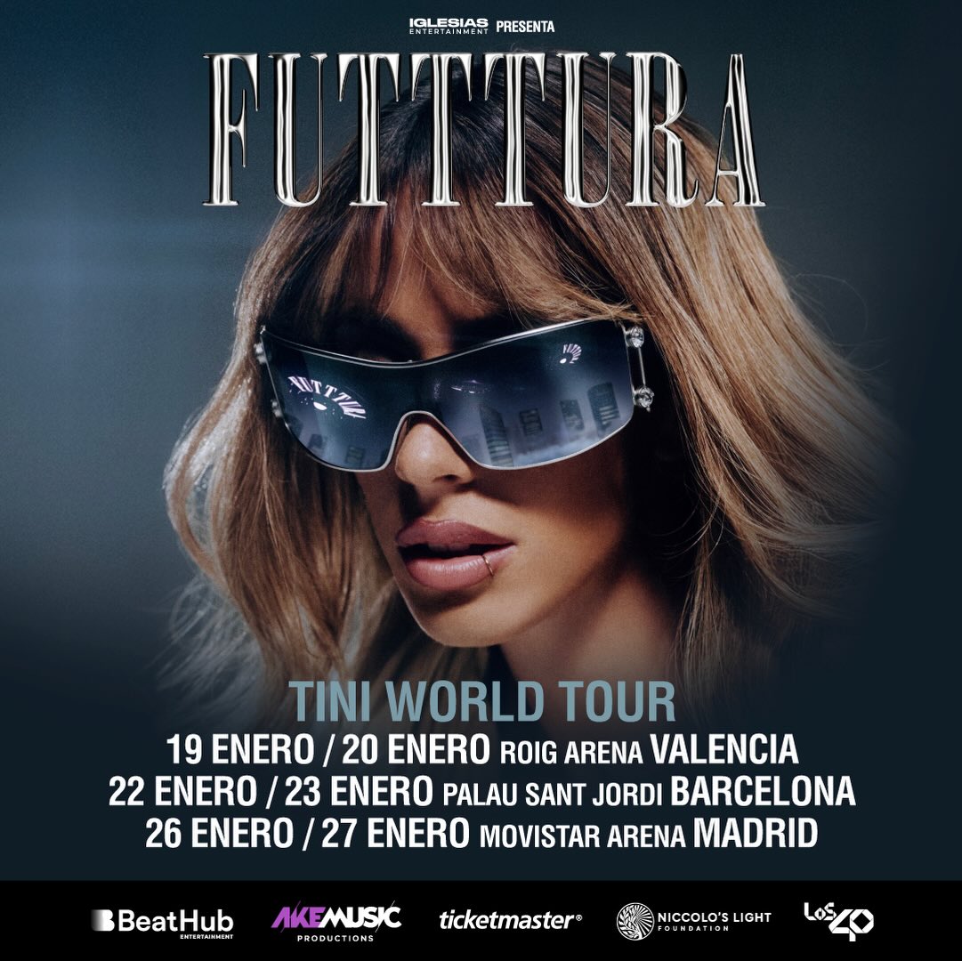 Tini Stoessel regresa a España con FUTTTURA: seis noches únicas en Valencia, Barcelona y Madrid en 2027
